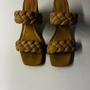 Soda Women's Mustard Braided Sandals
